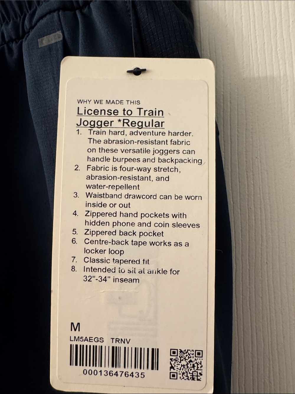 Lululemon Men's Navy License to Train Jogger - Picture 2 of 2